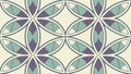 Seamless Hexagonal Floral Pattern in Art Deco Style, vector design Generative AI Royalty Free Stock Photo