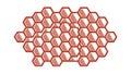 Seamless Hexagonal Honeycomb Pattern Design, vector design Generative AI Royalty Free Stock Photo