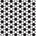 Seamless hexagonal honeycomb pattern texture background. Black and white hexagon pattern.