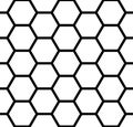 Seamless hexagons pattern. White and black geometric texture and background.