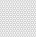 Seamless hexagons pattern. White and black geometric texture and background.