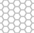 Seamless hexagons pattern. White geometric background.