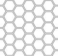 Seamless hexagons pattern. White geometric background.