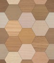Seamless Hexagons Wood Wall Parquet Royalty Free Stock Photo