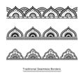 Seamless high detailed mandala floral border design ornaments