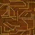 Seamless high tech background with circuit board