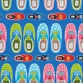 Seamless hipster gumshoes pattern