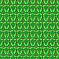 Seamless holly berries pattern.