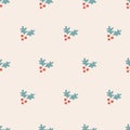 seamless holly berry pattern