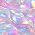 Seamless holographic pattern showcasing iridescent reflections in soft pastel colors for a futuristic design Generative