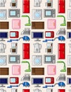 Seamless home appliances pattern