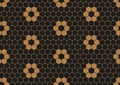 Seamless honeycomb pattern. Vector background hexagonal grid Royalty Free Stock Photo