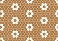 Seamless honeycomb pattern. Vector background hexagonal grid Royalty Free Stock Photo