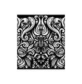 Seamless horizontal border. Rich filigree detailed line art ornament.