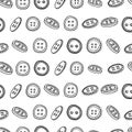 Seamless horizontal monochrome pattern with a