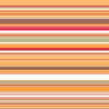 Seamless horizontal stripes pattern in warm orange-red colors with the addition of white, gray and brown Royalty Free Stock Photo