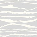 Seamless horizontal white brush strokes, waves pattern on grey background. Abstract shapes