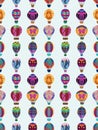 Seamless hot air balloon pattern