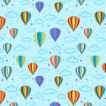 Seamless hot air balloon pattern