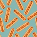 Seamless hotdog pattern