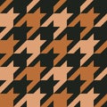 Seamless houndstooth texture. Brown checkered pattern Royalty Free Stock Photo