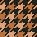 Seamless houndstooth texture. Brown checkered pattern