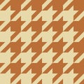 Seamless houndstooth texture. Brown checkered pattern Royalty Free Stock Photo