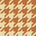 Seamless houndstooth texture. Brown checkered pattern