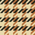 Seamless houndstooth texture. Brown checkered pattern