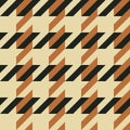 Seamless houndstooth texture. Brown checkered pattern Royalty Free Stock Photo