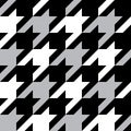 Seamless houndstooth texture. Monochrome checkered pattern