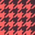 Seamless houndstooth texture. Pink and brown checkered pattern Royalty Free Stock Photo