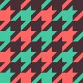 Seamless houndstooth texture. Pink and teal checkered pattern Royalty Free Stock Photo