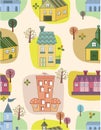 Seamless house pattern