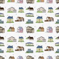 Seamless house pattern