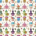 Seamless house pattern