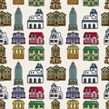 Seamless house pattern