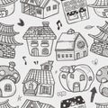 Seamless house pattern