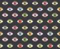 Seamless Human Eyes Pattern Royalty Free Stock Photo