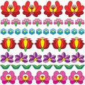 Seamless Hungarian folk art pattern - floral Kalocsai embroidery