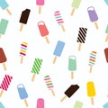 Seamless ice cream pattern, vector Royalty Free Stock Photo