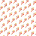 Seamless ice cream pattern, ice-cream vector, ice cream background Royalty Free Stock Photo