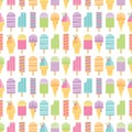 Ice cream and popsicle seamless tile pattern