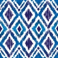 Seamless Ikat Ogee Pattern