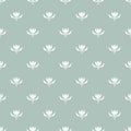 Seamless ilang-ilang flower pattern. Ornate romantic ornament Royalty Free Stock Photo