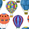 Seamless illustration of air balloons