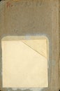 Seamless image of old yellowed sheet of paper with dark spots and a facsimile of the inscription. Royalty Free Stock Photo