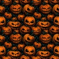 Tile - Halloween Figures (#6) 2x2 Multiple. Tileable seamless image. Generative AI (Real 300 DPI) Royalty Free Stock Photo