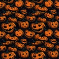 Tile - Halloween Figures (#4) 2x2 Multiple. Tileable seamless image. Generative AI (Real 300 DPI) Royalty Free Stock Photo