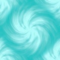 Seamless image of a white galaxy on a turquoise background. Aquamarine abstraction with circular motion